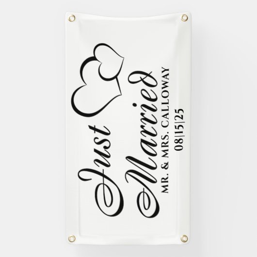 Persoonlijke 'Net Getrouwd' Auto Banner (Verticaal)