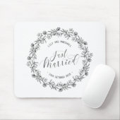 Persoonlijke 'Net Getrouwd' Bloemen | Muismat (Met muis)