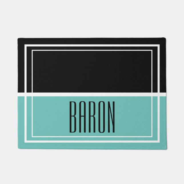 Persoonlijke netnaam Voedsel- en watermat Deurmat (Voorkant)