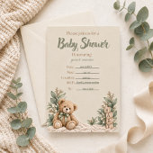 Persoonlijke neutrale babyshower uitnodiging