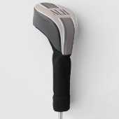 Persoonlijke neutrale streep aangepaste initialen golfheadcover (Schuin)