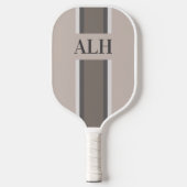 Persoonlijke neutrale streep aangepaste initialen pickleball paddle (Voorkant)