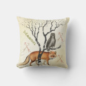 Persoonlijke New Baby Boy's Room Cute Fox and Owl Kussen (Voorkant)