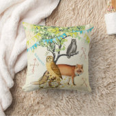 Persoonlijke New Baby Boy's Room Cute Fox and Owl Kussen (Deken)