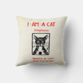 Persoonlijke New Baby's Room Ik ben een kat Kussen (Achterkant)