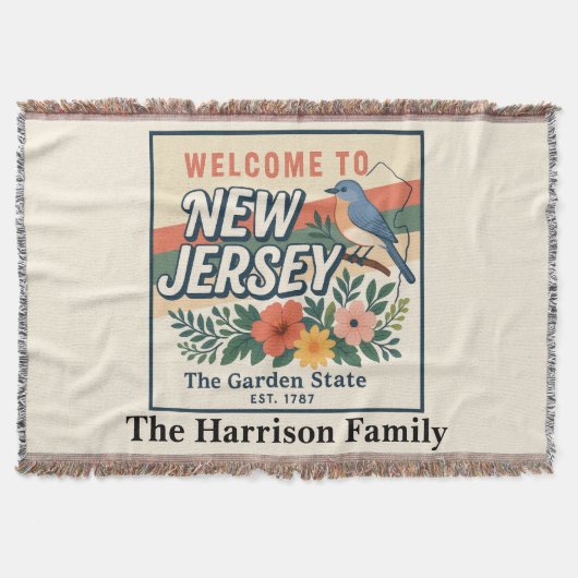 Persoonlijke New Jersey Worpdeken Deken (Voorkant)