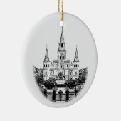 Persoonlijke New Orleans Jackson Square Kerstmis Keramisch Ornament (Rechts)