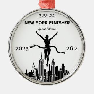 Persoonlijke New York Marathon Finish Ornament