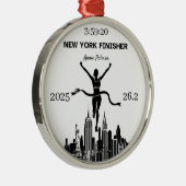 Persoonlijke New York Marathon Finish Ornament (Rechts)
