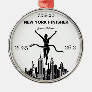 Persoonlijke New York Marathon Finish Ornament