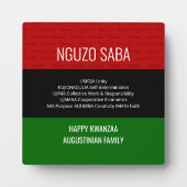 Persoonlijke NGUZO SABA 7 Principes Happy Kwanzaa Fotoplaat (Voorkant)