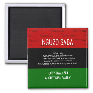 Persoonlijke NGUZO SABA 7 Principes Happy Kwanzaa Magneet