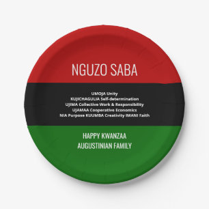 Persoonlijke NGUZO SABA 7 Principes Happy Kwanzaa Papieren Bordje