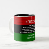 Persoonlijke NGUZO SABA 7 Principes Happy Kwanzaa Tweekleurige Koffiemok (Voorkant links)