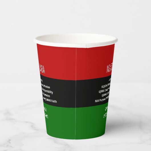 Persoonlijke NGUZO SABA Happy Kwanzaa Papieren Bekers (Rechts)