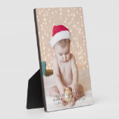Persoonlijke nieuwe baby kerstfeestelijke fotograf fotoplaat (Zijkant)
