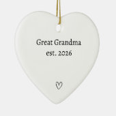 Persoonlijke Nieuwe Oma Hart Keramisch Ornament (Rechts)
