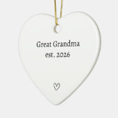 Persoonlijke Nieuwe Oma Hart Keramisch Ornament (Links)