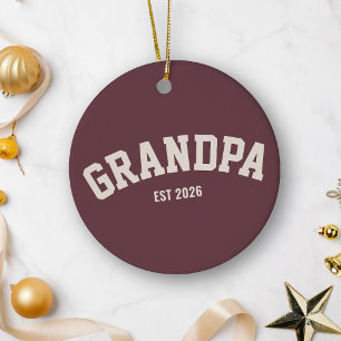 Persoonlijke Nieuwe Opa Oprichtingsdatum Vaderdag Keramisch Ornament