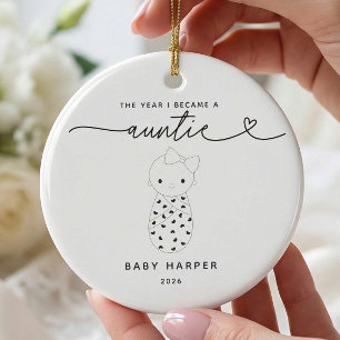 Persoonlijke Nieuwe Tante Baby Meisje Ornament