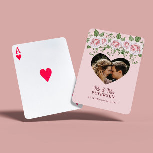Persoonlijke nieuwigheids foto bruiloft pokerkaarten