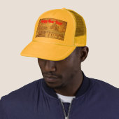 Persoonlijke Nieuwjaarsvakantie gouden Gele Hoed Trucker Pet (In situ)