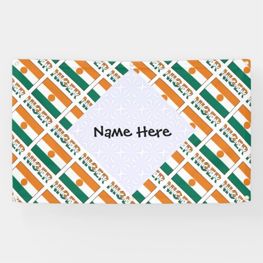 Persoonlijke Niger-vlag Getegeld Spandoek (Horizontaal)