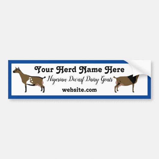 Persoonlijke Nigeriaanse Dwarf Dairy Goat Bumper S Bumpersticker (Voorkant)