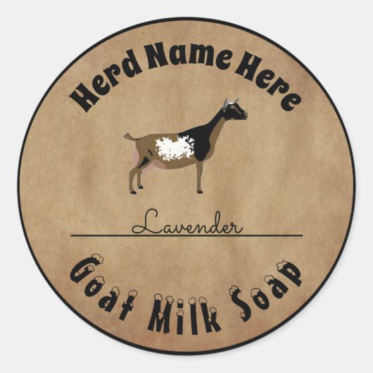 Persoonlijke Nigeriaanse Dwarf Goat Milk Soap Ronde Sticker (Voorkant)