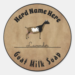 Persoonlijke Nigeriaanse Dwarf Goat Milk Soap Ronde Sticker