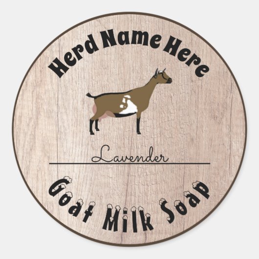 Persoonlijke Nigeriaanse Dwarf Goat Milk Soap Ronde Sticker (Voorkant)
