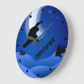 Persoonlijke Night Snowboarding Mountain en Moon Grote Klok (Hoek)