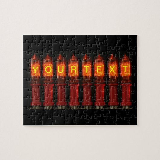 Persoonlijke Nixie Tubes Legpuzzel (Horizontaal)