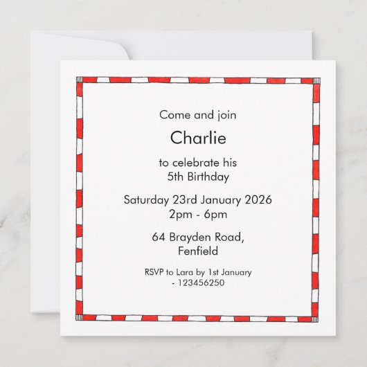 Persoonlijke Noach's Ark Verjaardag Uitnodiging (Achterkant)