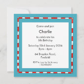 Persoonlijke Noach's Ark Verjaardag Uitnodiging (Achterkant)