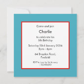 Persoonlijke Noach's Ark Verjaardag Uitnodiging (Achterkant)