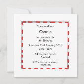 Persoonlijke Noach's Ark Verjaardag Uitnodiging (Achterkant)