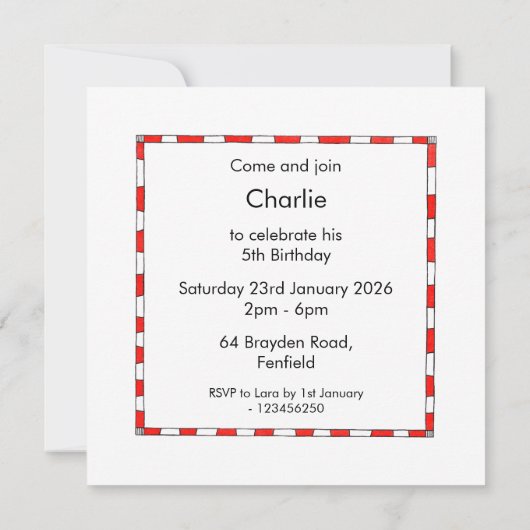 Persoonlijke Noach's Ark Verjaardag Uitnodiging (Achterkant)