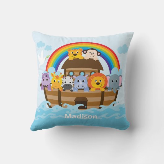 Persoonlijke Noah's Ark-kinderkamer Kussen (Achterkant)