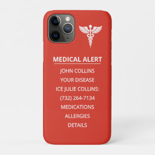 Persoonlijke Noodzakelijke Medische Alarm ID Telef Case-Mate iPhone Case