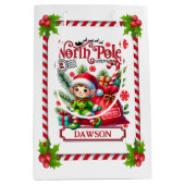 Persoonlijke Noordpool Express Elf Medium Cadeauzakje (Voorkant)