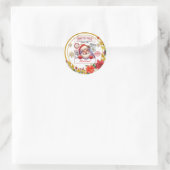 Persoonlijke Noordpoolbezorging Kerstman Kerstmis Ronde Sticker (Tas)