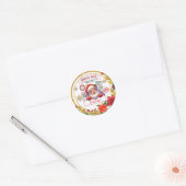 Persoonlijke Noordpoolbezorging Kerstman Kerstmis Ronde Sticker (Envelop)