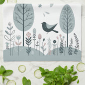 Persoonlijke Noordse Vogels Theedoek (Gevouwen)