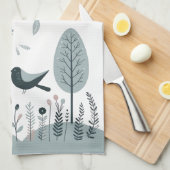 Persoonlijke Noordse Vogels Theedoek (Quarter Fold)