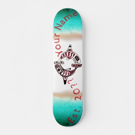 Persoonlijke noordwestkust Duel Killer Whale Persoonlijk Skateboard (Voorkant)