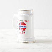 Persoonlijke Noorse kus Ik ben Hoff Bierpul (Voorkant links)
