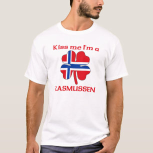 Persoonlijke Noorse kus Ik ben Rasmussen T-shirt
