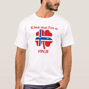 Persoonlijke Noorse kus Ik ben Vinje T-shirt