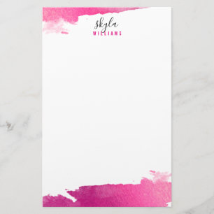 PERSOONLIJKE NOOT moderne luxe vergulde faux roze Briefpapier